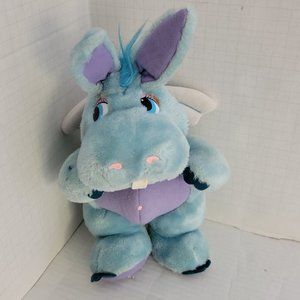 Vintage 1984 80s Hasbro Softies Plush Blue Wings Hippo Bunny Animal WUZZLES